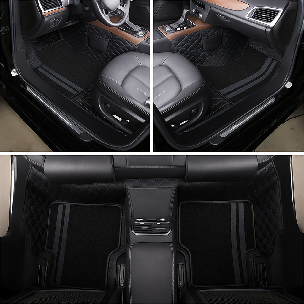 Kit de 4 Tapetes e 4 Forros Automotivos Personalizados – Acompanha de Brinde uma Capa de Volante